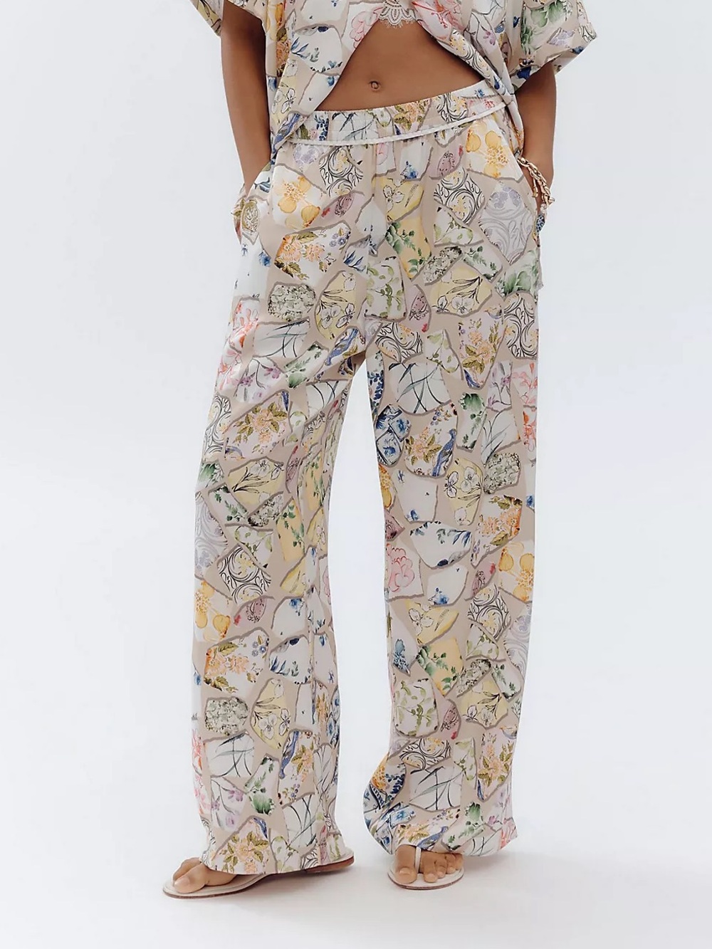NWT! Anthropologie Maeve The Brooklin Wide-Leg Pull-On Pants: Printed Edition 🪝
